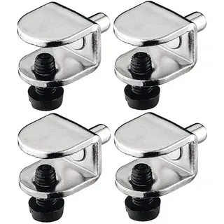 cyclingcolors 4x Bodenträger 5mm mit schraube für Glasböden 8mm-9mm stahl Regal Halterung Träger Regalbodenträger Regalstifte möbel zubehör