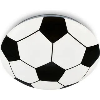 Briloner LED Deckenleuchte, Wohnzimmerlampe, Kinderzimmer, Jugendzimmer, 27,5x6,5 cm, Schwarz-Weiß