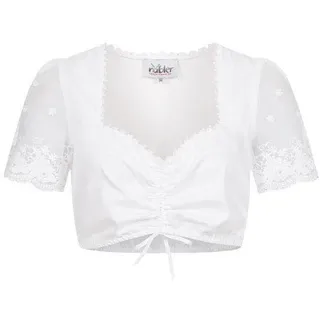 Nübler Dirndlbluse kurzarm Mareile, Weiß, 40