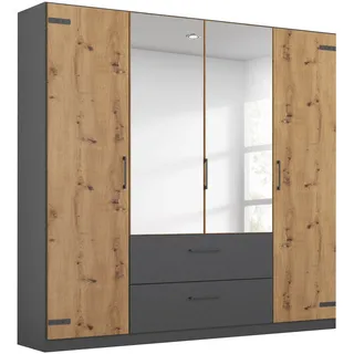 Rauch Drehtürenschrank Holmes 181 x 197 x 54 cm Grau