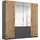 Drehtürenschrank Holmes 181 x 197 x 54 cm Grau