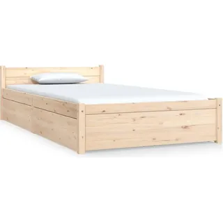 vidaXL Bett mit Schubladen 90x200 cm - Braun