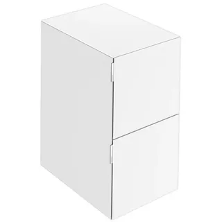 KEUCO EDITION 11 ART Sideboard, 2 Frontauszüge, 400x700x490mm, mit LED-Beleuchtung, 32542840401, Korpus/Front: Weiß Glas satiniert / Weiß Glas satiniert