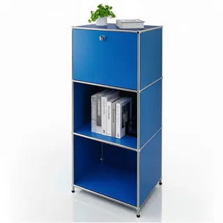 Floordirekt Standregal , Blau , Metall , 50x121x40 cm , stehend , Wohnzimmer, Regale, Bücherregale