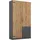 Drehtürenschrank Holmes 91 x 197 x 54 cm Grau