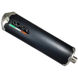 Gpr Exclusive Evo4 Road Vespa Gran Turismo 200 03-07 Homologiertes Vollliniensystem - Matt Black / Silver - Homologated