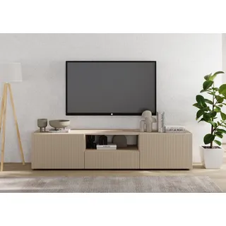 Home Affaire Rio Lowboard 181 cm Beige MDF/Kunststoff/Metall/Holzwerkstoff
