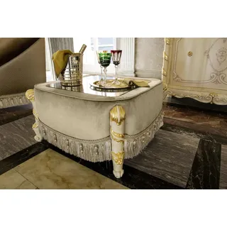 Tische Couchtische Möbel Wohnzimmer Klassischer Couchtisch Sofa Barock Rokoko - Weiß