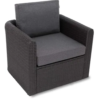 Sellbee Sitzkissen 60 x 55 x 8 cm schwarz 1 St.