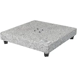 Knirps Sonnenschirmständer , Grau , Stein , 80x80x14 cm , Rollen , Sonnenschutz, Sonnenschirmständer