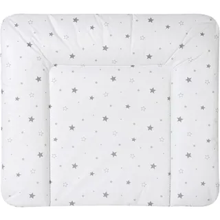 Schardt - Wickelauflage Sternchen Grau 84x74cm - Pflegeleichte Wickelunterlage mit Abwischbarer Folie - Auflage für Babys mit Extra Weicher Polsterung - Aus 100% Polyestervlies