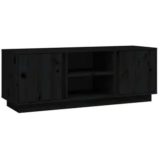 vidaXL TV-Schrank Schwarz 110x35x40,5 cm Massivholz Kiefür Modell 1