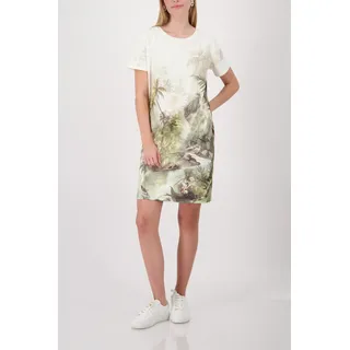 Monari Shirtkleid "Kleid Tropical Allover" Ohne Tasche Regular fit mit tropischem Print, olive gem