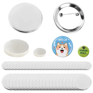 Neikafan Buttons Selber Machen 32/58mm 200 Stück Buttonrohlinge Metall