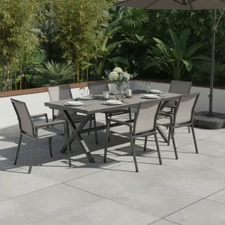 Gardissimo CATANIA 7tlg. Alu Gartenmöbel Set Sitzgarnitur anthrazit