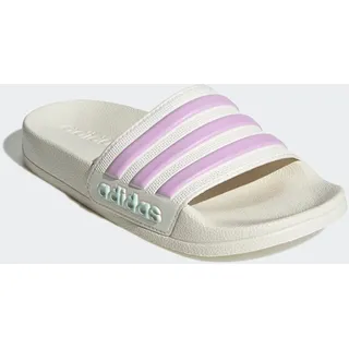 Badesandale ADIDAS SPORTSWEAR "SHOWER ADILETTE", Kinder, Gr. 36, weiß (sanftes weiß, bliss lila, halo mint), Synthetik, Schuhe Badesandale, Badelatschen für Kinder und Jugendliche, Topseller