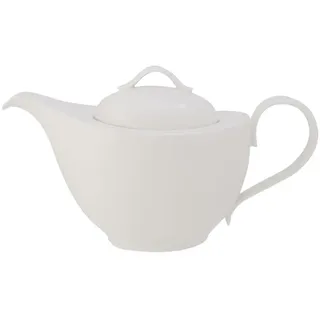Villeroy & Boch New Cottage Basic Teekanne 1,2 Liter, Premium Porzellan, Weiß