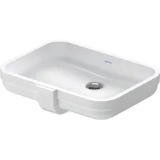 Duravit Soleil by Starck Einbauwaschtisch, 525x405mm, mit Überlauf, ohne Hahnlochbank, 039749, Farbe: Weiß mit Wondergliss