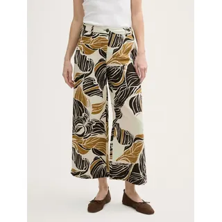 Tom Tailor Culotte Hose, 37999-Neutral Cut Leaves Design, 36W / 28L