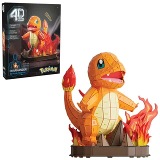 4d build - Pokémon Glumanda - detailreiches 3D-Puzzle aus hochwertigem Karton, 241 Teile, leicht zu Bauen, ab 12 Jahren