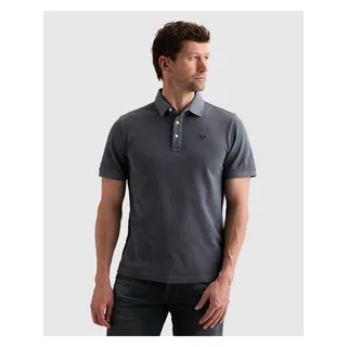 PME LEGEND Poloshirt "Short sleeve polo pique garment dyed" Piqué aus trageangenehmer Baumwolle, vintage indigo