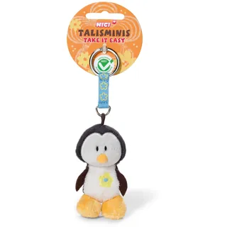 NICI 37389 - Pinguin Talisminis Take it Easy, 7 cm, Bean Bag Schlüsselanhänger, Schwarz