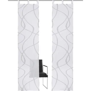 Schiebegardine OTTO HOME "Bene" Gr. 4, grau, B:57cm H:245cm, Polyester, Polyester, Gardinen, Schiebegardine, Inkl. Beschwerungsstange, transparent, glatt, gemustert
