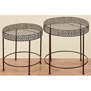 DONREGALOWEB DRW Tischset aus Eisen, 2 Stück, Braun