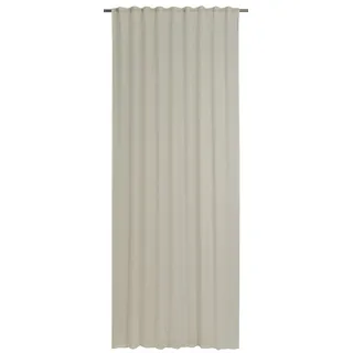 ELBERSDRUCKE halbtransparenter Vorhang mit verdeckten Schlaufen FD Liem beige 255 cm Uni Vorhang für Wohnzimmer Schlafzimmer Flur 200398