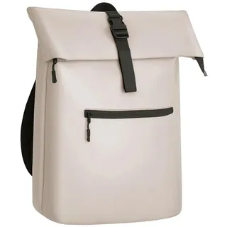 Gloop Rolltop Rucksack Wasserdicht für Damen & Herren, Großkapazitärer Rucksack, Klassisches Design mit Funktionalität, Elegant Reiserucksack Daypack für Reisen, Radfahren (Beige)