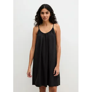 Nachthemd MARC O'POLO, Damen, Gr. L, N-Gr, schwarz, Jersey, Obermaterial: 64% Viskose, 36% Baumwolle, bequem kniefrei, Rundhals, Kleider Nachthemd, mit Spaghettiträgern