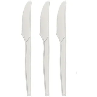 BIO Messer "Prestige" aus CPLA, wiederverwendbar, weiß, 18.1cm, 50 Stk.