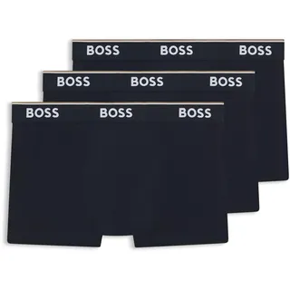 Boss Boxershorts unifarben blau L 3er Pack