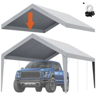 Vevor Garagenzelt 3,6 x 6 m grau inkl. UV-Schutz