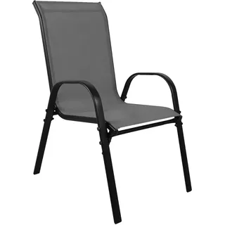 Mojawo Gartenstuhl 53 x 73 x 92 cm anthrazit stapelbar