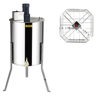 Honigschleuder, Edelstahl, elektrische Bedienung, 4-8 Rahmen elektrisch
