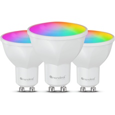 Nanoleaf Matter Essentials Glühbirne, 3 Smarten RGBW GU10 LED Lampen - Matter über Thread, Bluetooth 16 Mio. Farben LED Lampen, Bildschirm Sync, Funktioniert mit Alexa Google Home Apple, Deko & Gaming