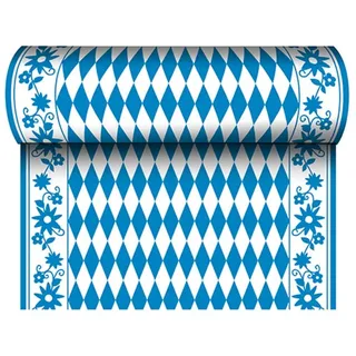 Papstar Tischläufer soft selection blau, weiß 40,0 cm x 24,0 m, 1 Rolle