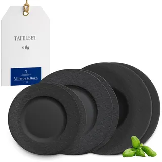 Villeroy & Boch Manufacture Rock Teller-Set 6-teilig Schwarz
