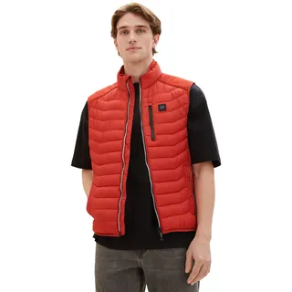 TOM TAILOR Herren Hybrid Steppweste mit Stehkragen