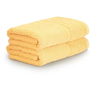 frottana Pearl Handtuch 50 x 100 cm aus 100% Baumwolle, Maize 2er Set