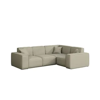 Kaiser Möbel Gartenecksofa L-form Malibu Stoff Odyssey Dunkelbeige Rechts , Beige , Holz , 246x73x181 cm , Gartenmöbel, Loungemöbel, Gartensofas & Loungesofas