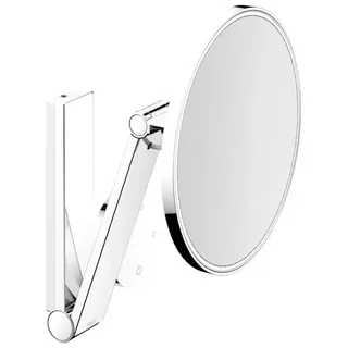 KEUCO iLook_move Kosmetikspiegel, beleuchtet, rund, mehrstufig einstellbare Lichtfarbe, Glasbedienfeld, 17612019002, Farbe: Verchromt