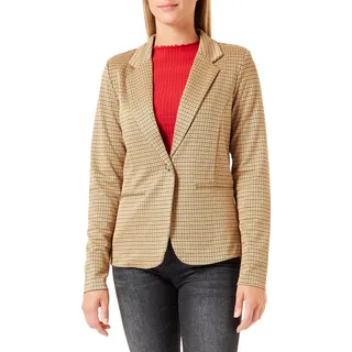 ICHI IHKATE Damen Blazer Kurzblazer Jacke mit Stretch und Reverskragen, Größe:M, Farbe:Cathay Spice (180950)