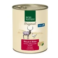 REAL NATURE Adult Hirsch & Huhn 12x800 g