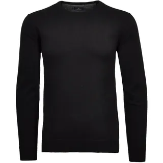 Rundhalspullover RAGMAN, Herren, Gr. 58, schwarz, Strick, 95% Baumwolle 5% Kaschmir, Rundhals, Pullover Rundhalspullover
