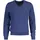V-Ausschnitt-Pullover EXTRAFINE LAMBSWOOL V-NECK mit Logostickerei blau