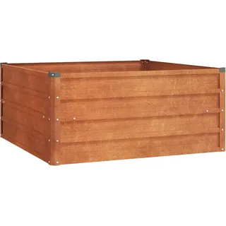 vidaXL Hochbeet Rostig 100x100x45 cm Cortenstahl - Braun