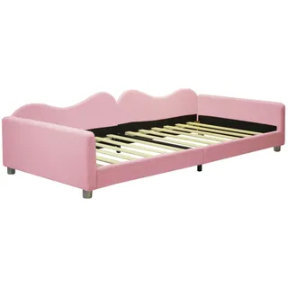Okwish Kinderbett 90 x 200 cm Textil rosa