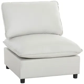 Homcom Ohrensessel 74 x 78 x 85 cm Grau mit Kissen